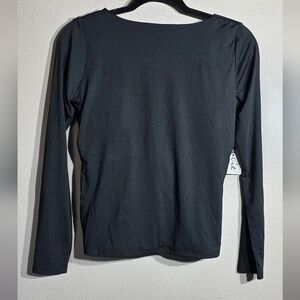 Black Long-Sleeve Women's Top